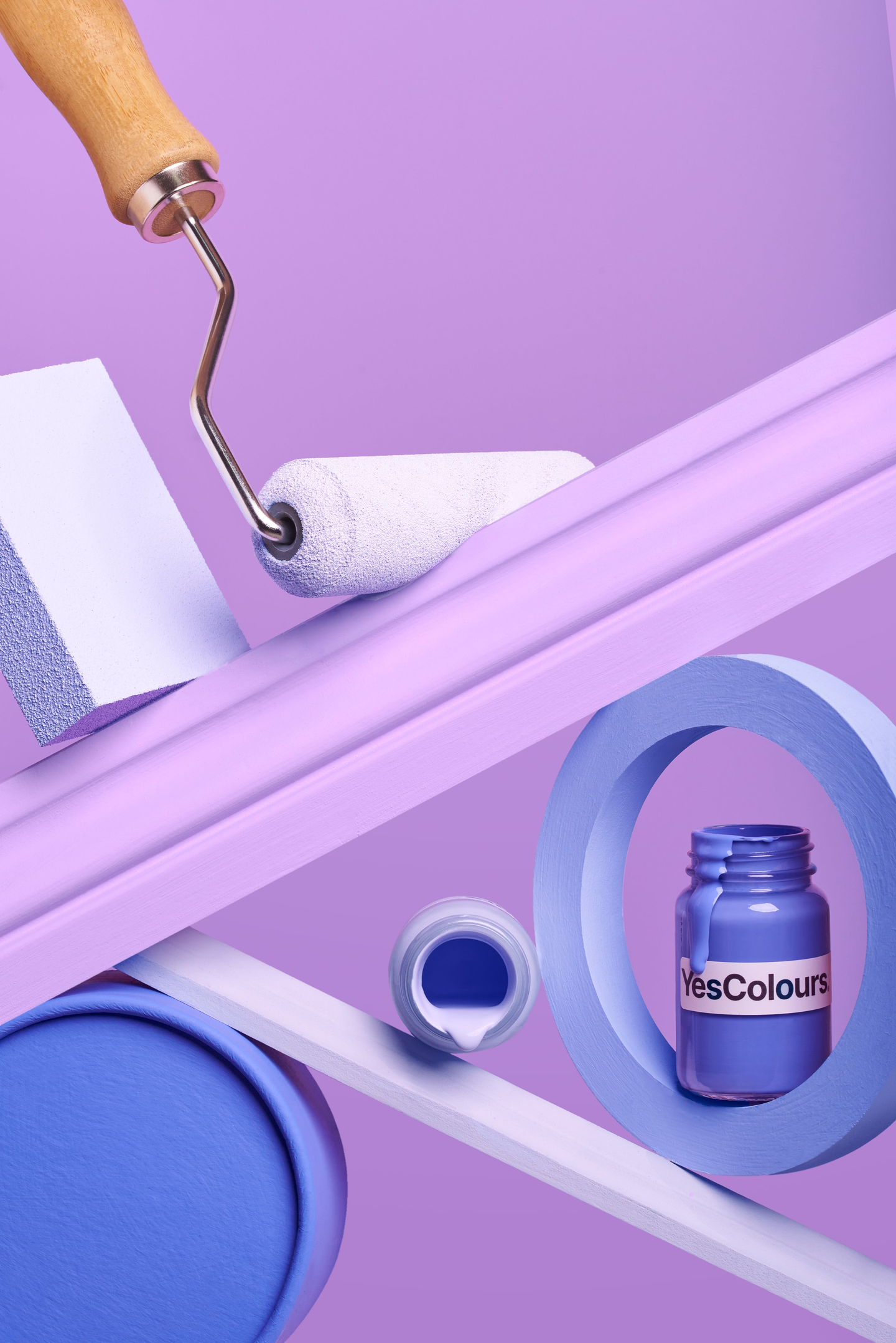 Lilac and Purple paints.