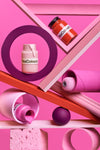 Red and Pink paints.