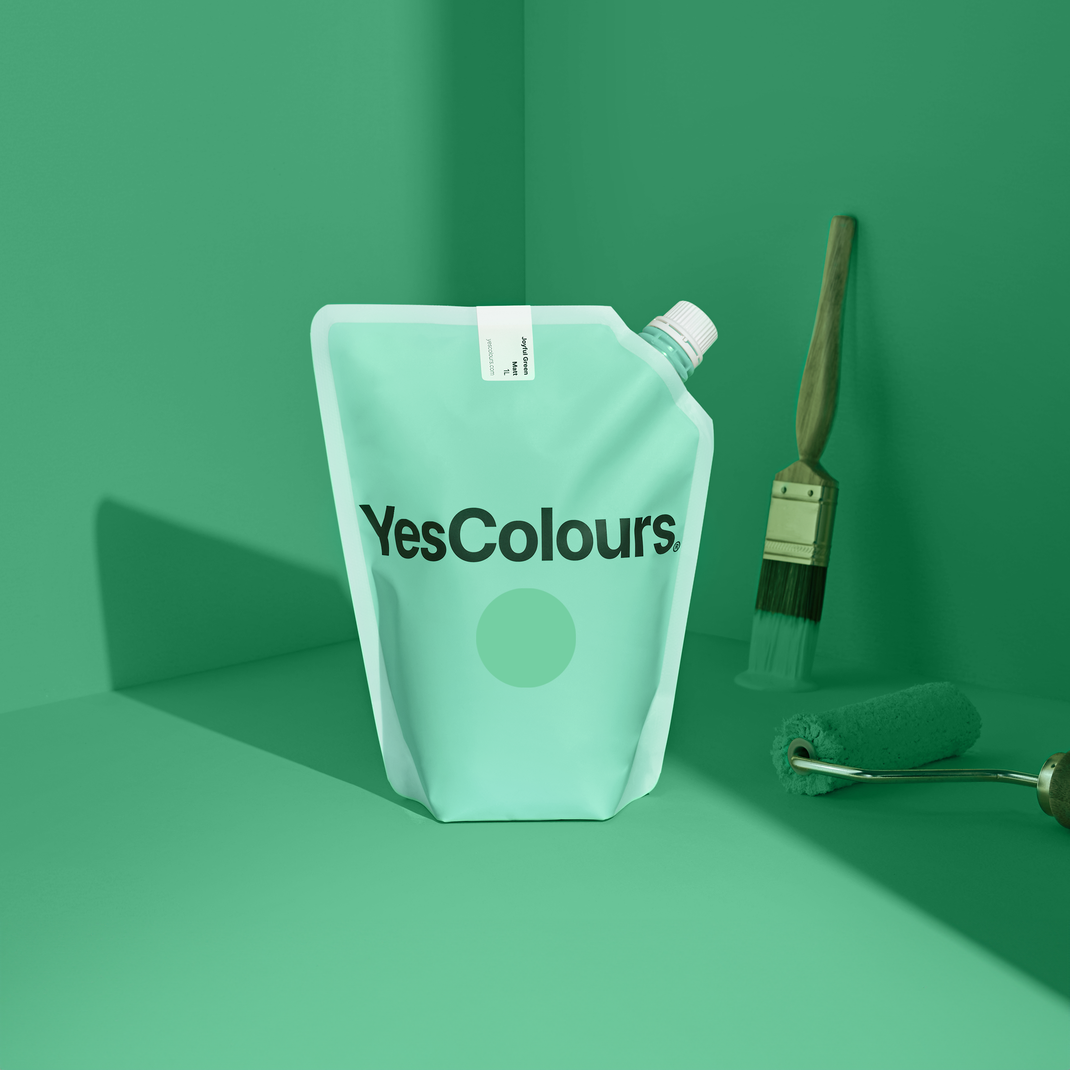 YesColours | Joyful Green Matt Emulsion Interior Wall Paint | YesColours